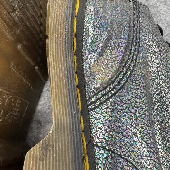 Dr. Doc Martens Boots Pascal Metallic 37 EU Womens 6 US Combat Iridescent 1460 - Picture 10 of 14
